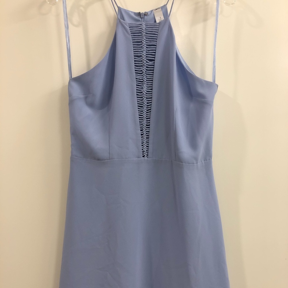 Blue Mini Dress with braided front